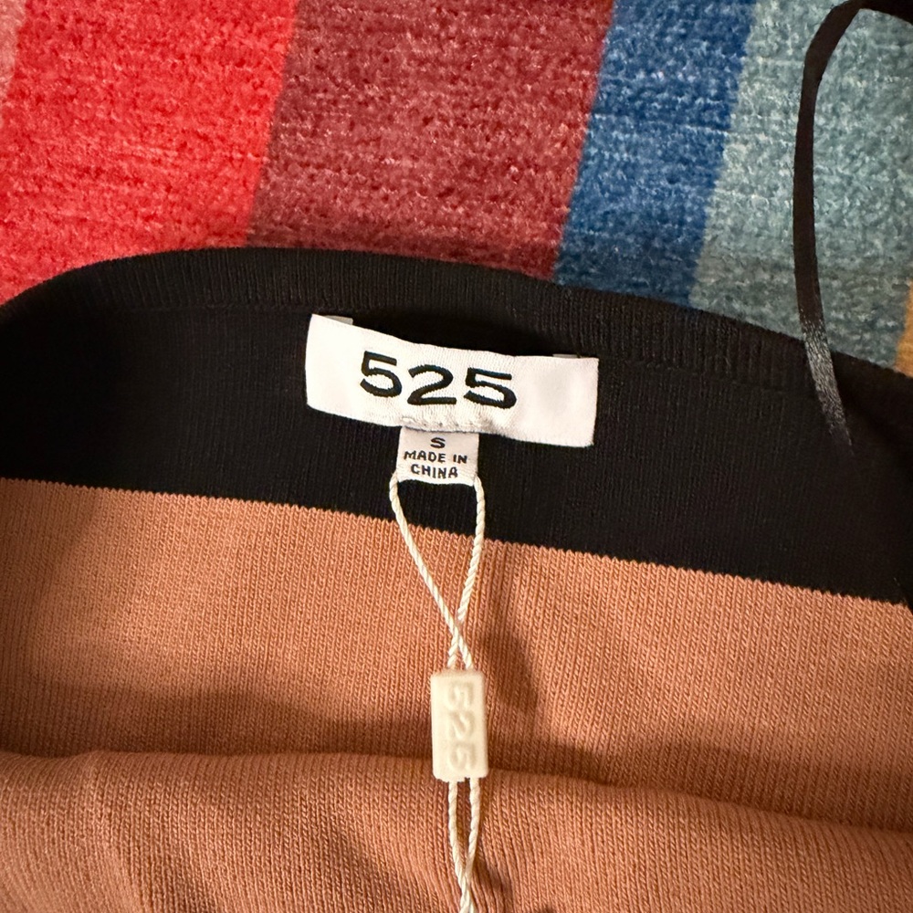 Striped Black and Tan Two-Piece Set - Picture 5 of 8